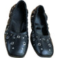 Black Ballerina Flats Women's Stylish Bow Detail Footwear