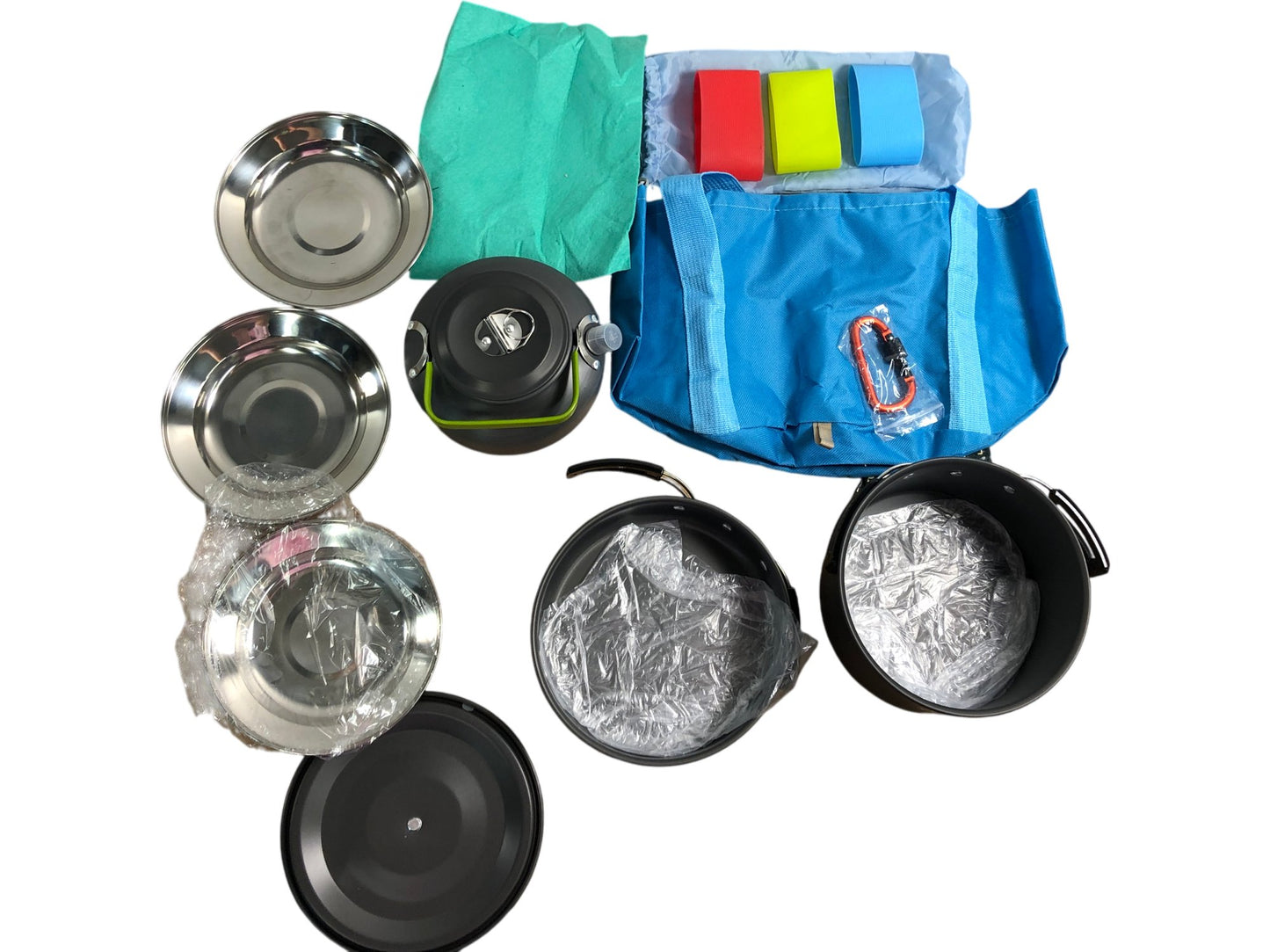 Camping Cookware Set Stainless Steel Portable Cookware Camping Kitchen Utensils