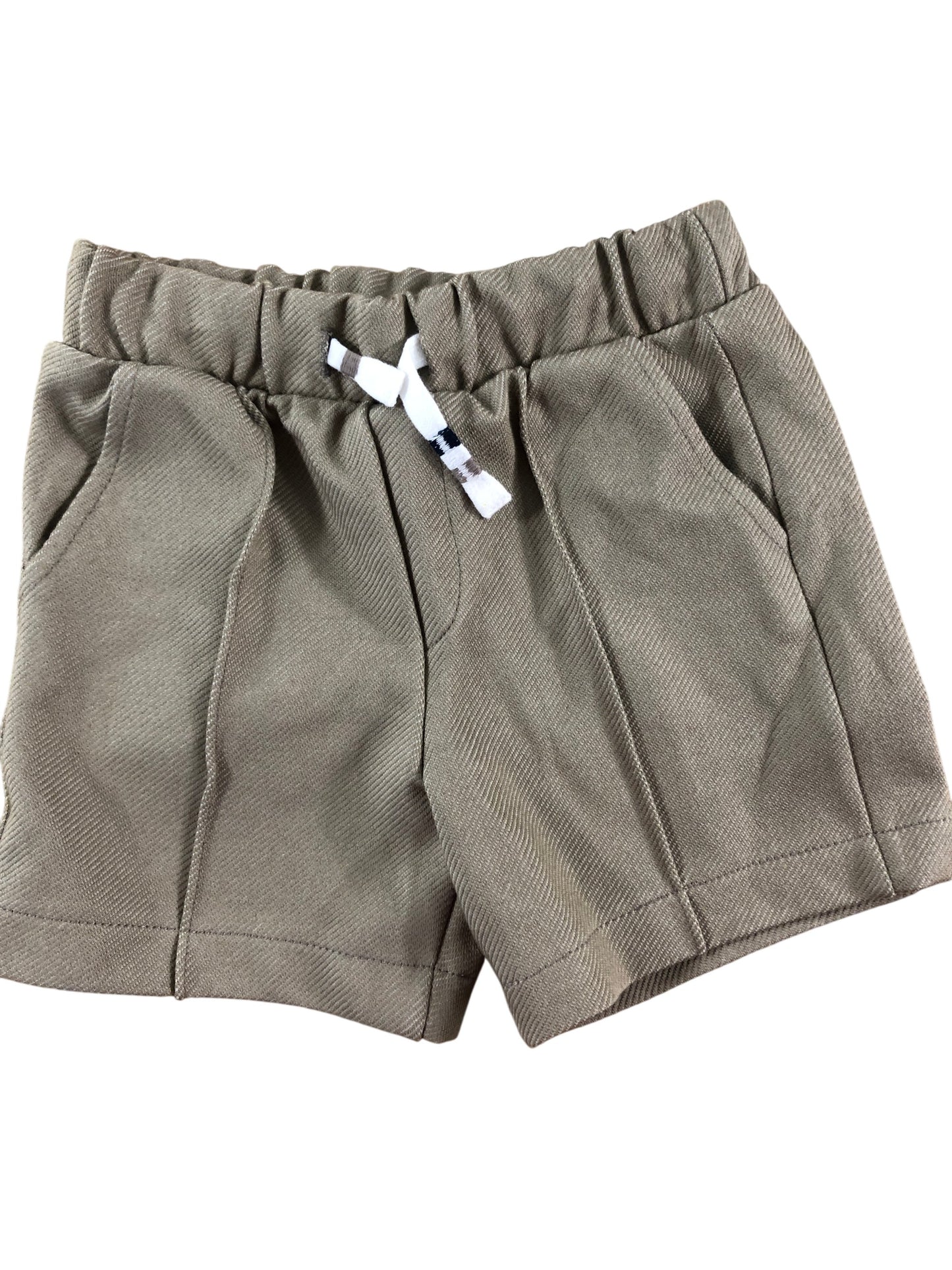 River Island Mini Chino Shorts 18-24 Months Boys Khaki Cotton Blend Casual