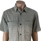 RIVER ISLAND Short Sleeve Shirt Size M Men's Check Cotton Textured Blue