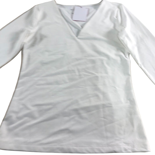 Branded White V Neck Layering Top - Size 6