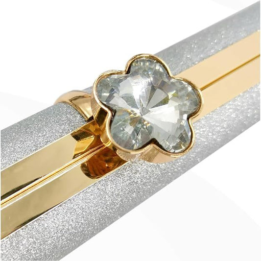 Stylish Glitter Clutch Bag With Chain Strap Gold Elegant Evening Handbag