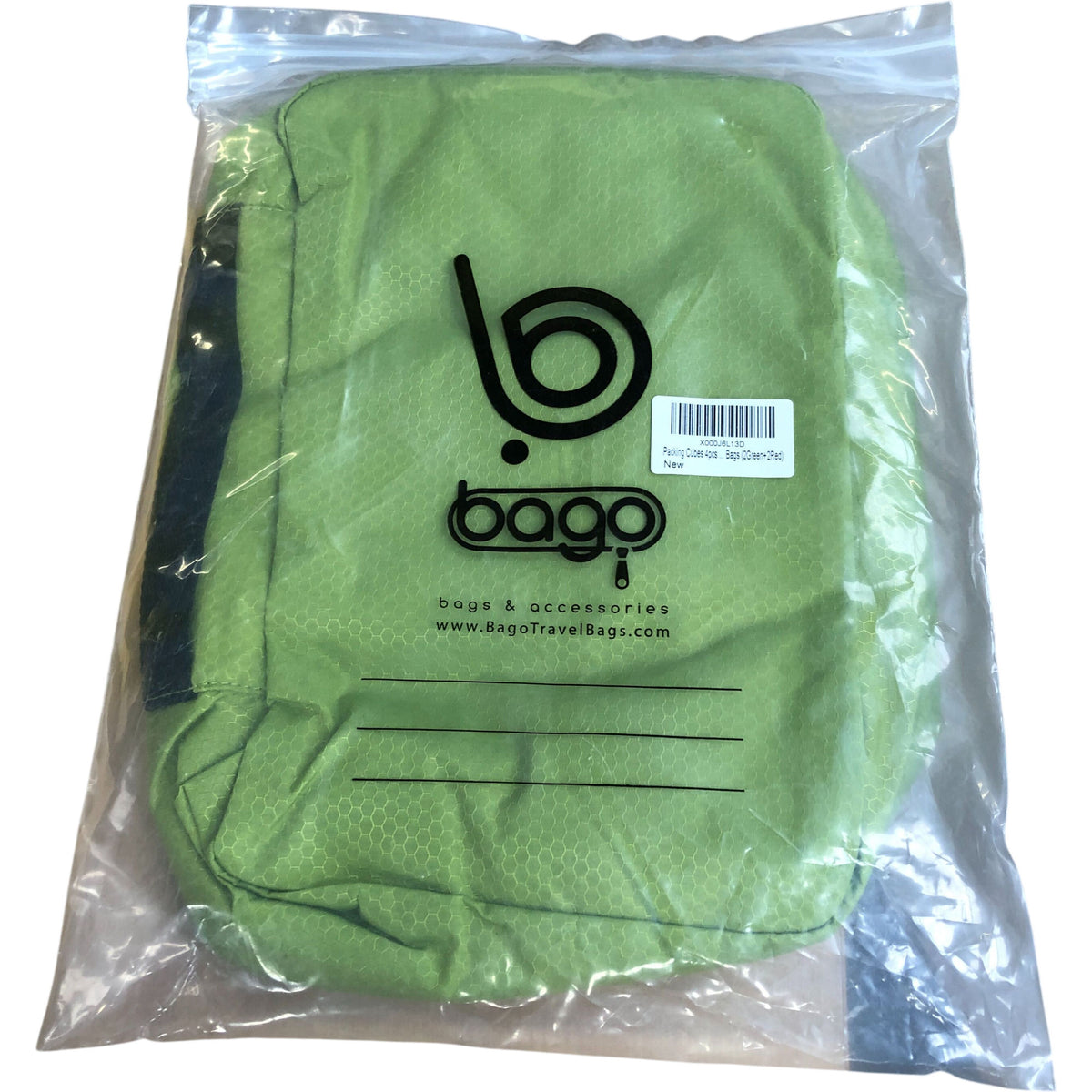 Bago Packing Cubes 4pcs Bags 2 Green 2 Red Travel Accessories Organisers