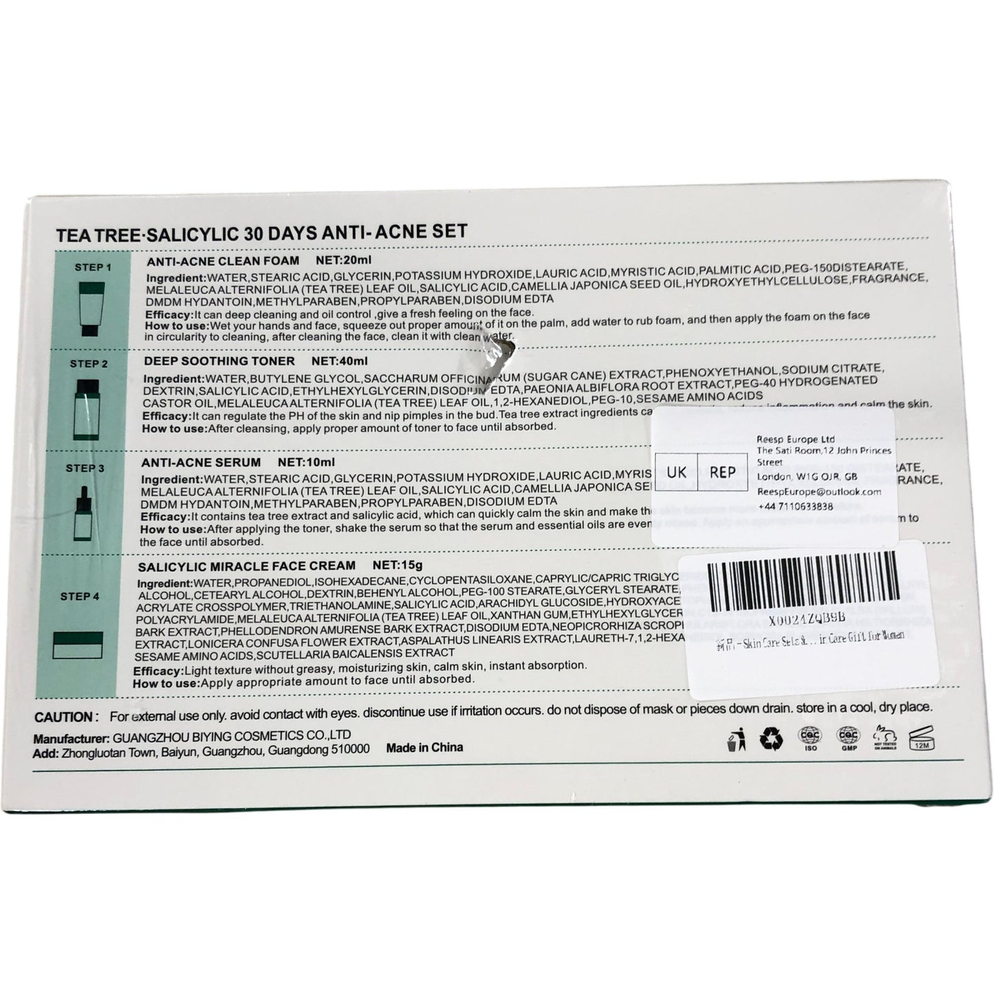 MOOYAM Tea Tree Salicylic 30 Days Anti Acne Set Natural Ingredients