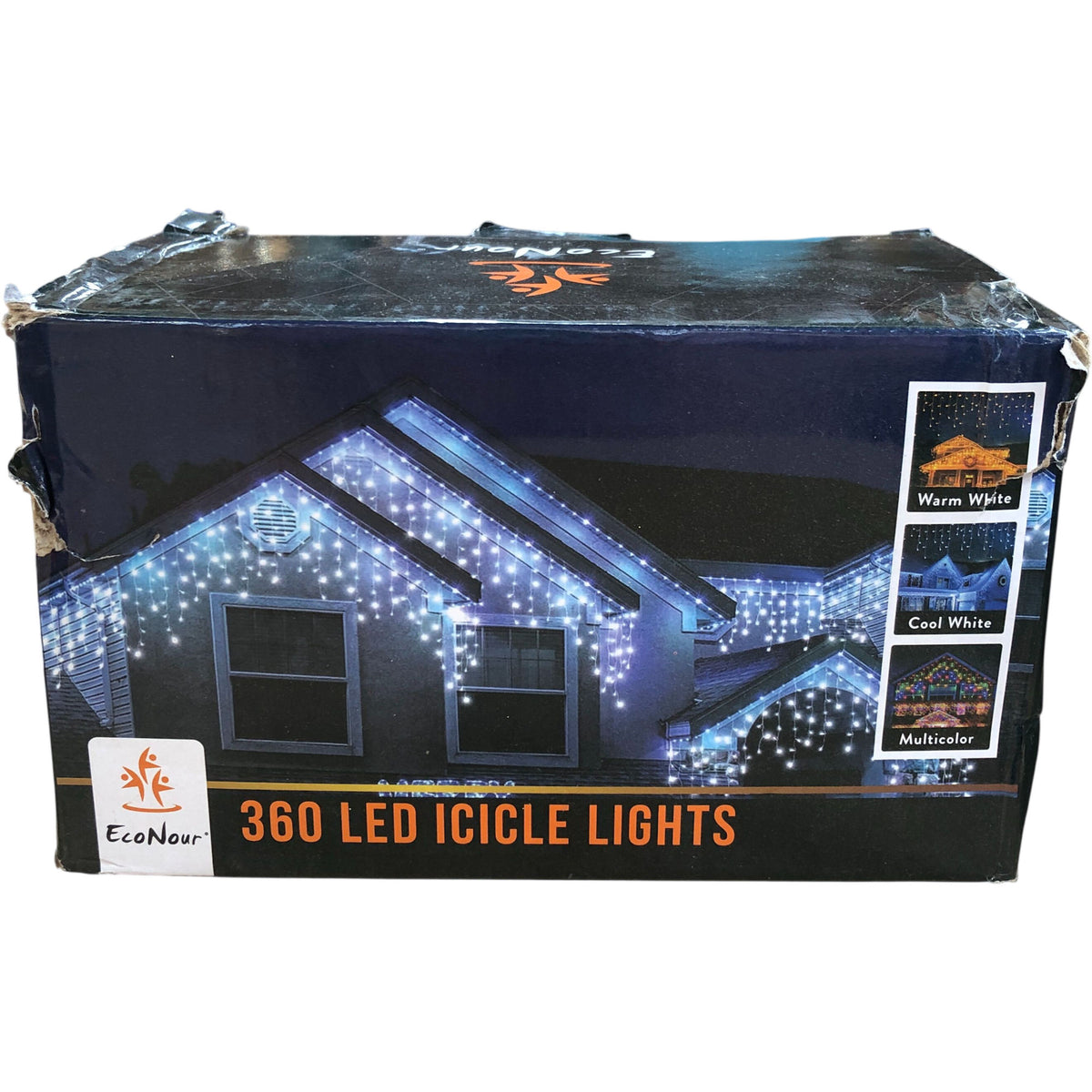 Econour 360 LED Icicle Lights Multi Colour Outdoor Decorative Lights 10M