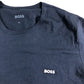 BOSS Navy T-Shirt XL Men's Short Sleeve Cotton Logo Crew Neck