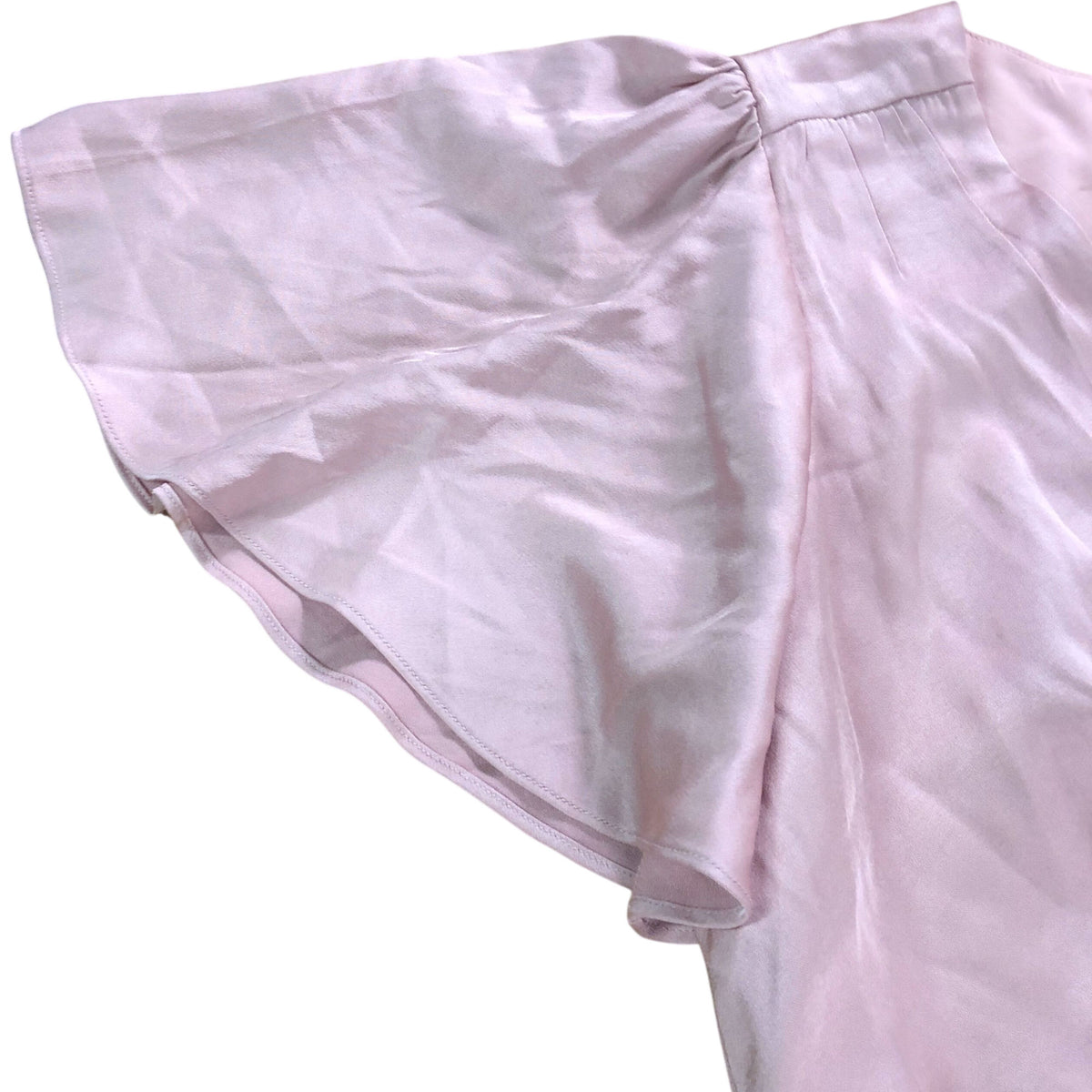 Wrap Dress UK12 Women's Midi Length Pink Viscose Blend Belted