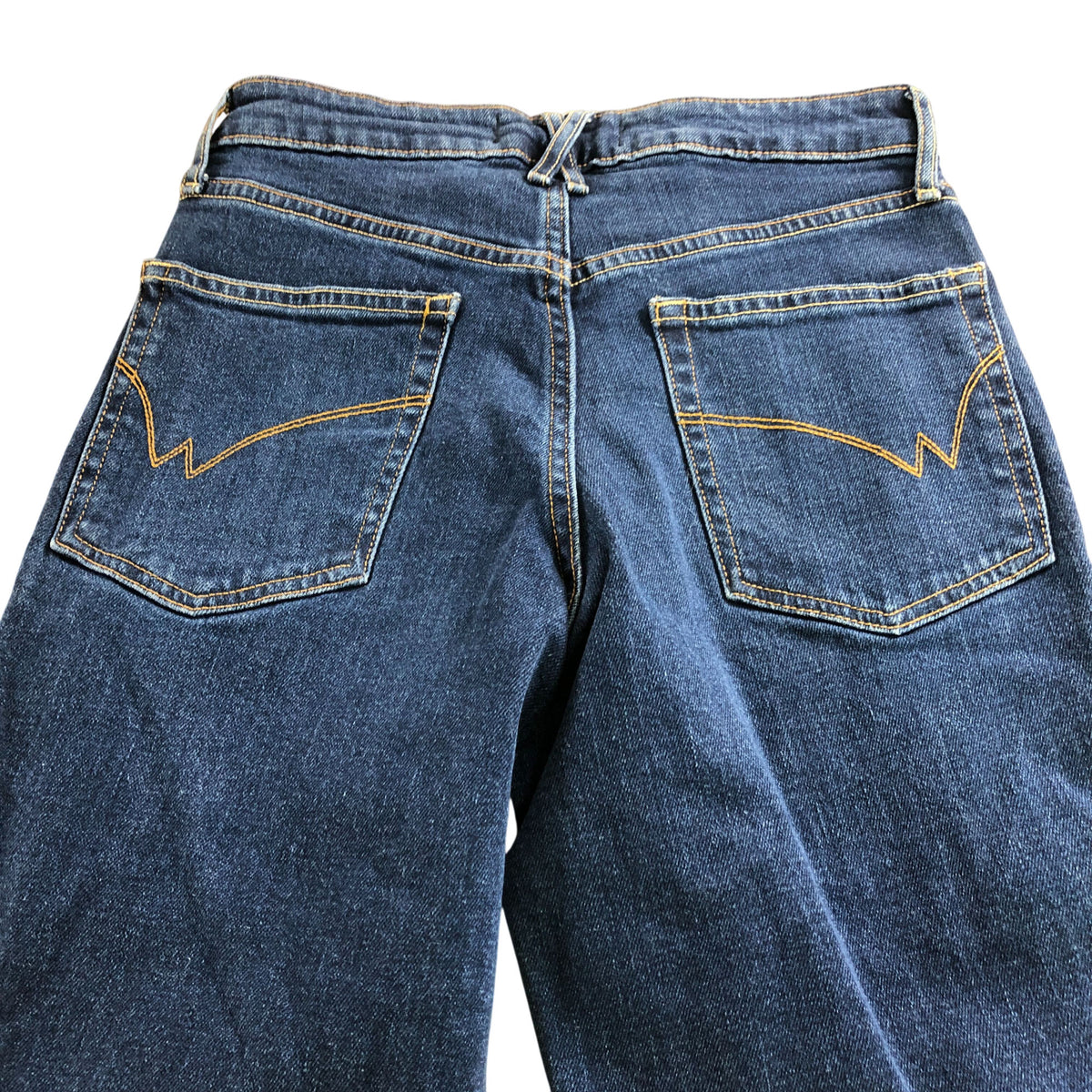 Straight Leg Jeans UK8R Women's Dark Blue Denim
