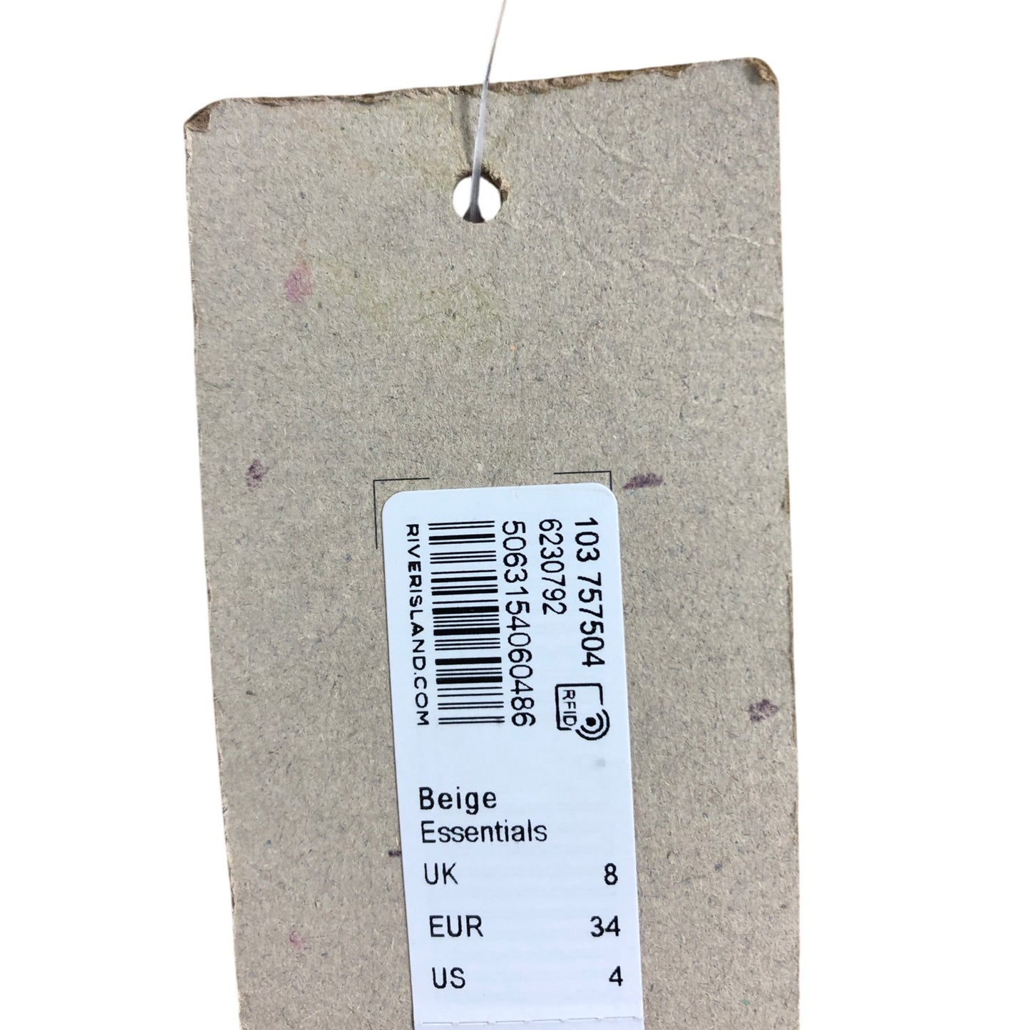 River Island Beige Ribbed Dress UK8 Women's Sleeveless Bodycon Style