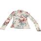 River Island Floral Print Long Sleeve Top UK8 Women's Slender Fit Polyester