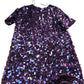 Sequin Dress UK18 Women's Evening Short Sleeve Burgundy Stylish Top