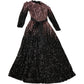 Love And Roses UK8 Women's Sequin Long Sleeve Dress Black Pink Belted