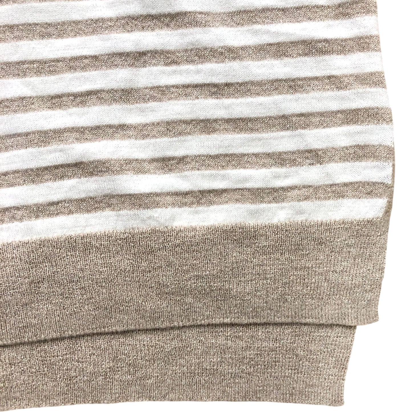 Natural Stripe V-Necked Jumper Size M