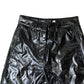 Branded High Shine Black Trousers Women's Faux Leather UK8