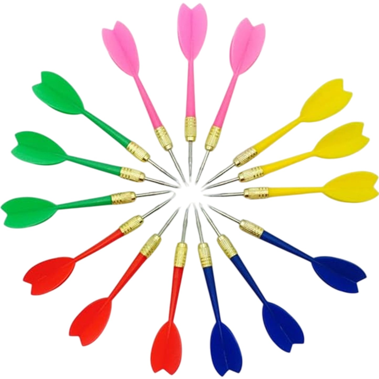 HRLORK Darts Set Mixed Colour Pack Of 4 Indoor Throwing Darts Plastic Tips