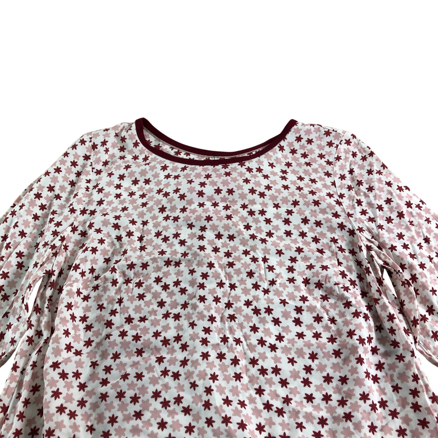 Boden Viscose Top Women's 3/4 Sleeve Red Star Print Casual Blouse UK10