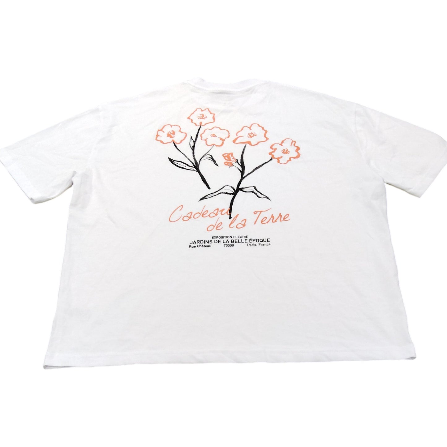 River Island White T-Shirt XL Men's Casual Floral Print Short Sleeve Top