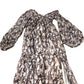 Snake Print Maxi Dress Women's Long Sleeve Boho Style UK6