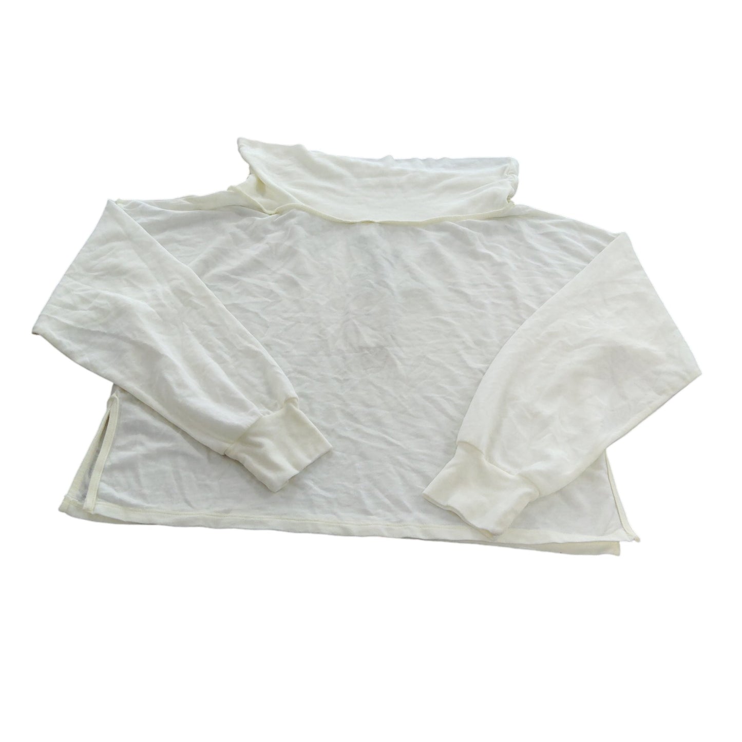 River Island Women's XS Cream Long Sleeve Top With Roll Neck Casual Style