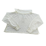 River Island Women's XS Cream Long Sleeve Top With Roll Neck Casual Style