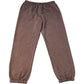 Brown Cotton Blend Casual Joggers With Elastic Cuff Size M