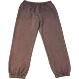 Brown Cotton Blend Casual Joggers With Elastic Cuff Size M