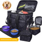 Zwini Dog Travel Bag Washable Storage Supply Tote Thermal Bag with Compartments