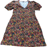 Boden V Neck Floral Mini Jersey Dress - Size 12L