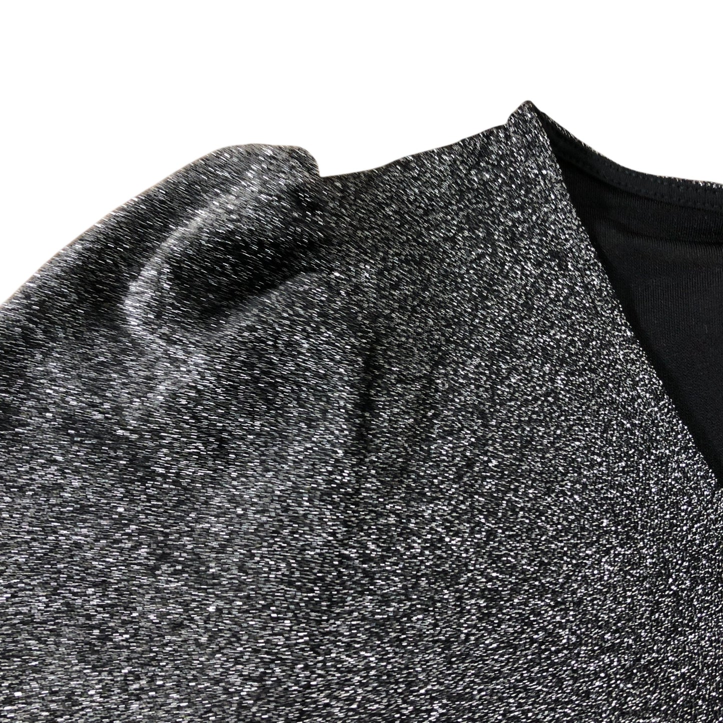 Metallic Sparkle Twist Front Jersey Top - Size 10