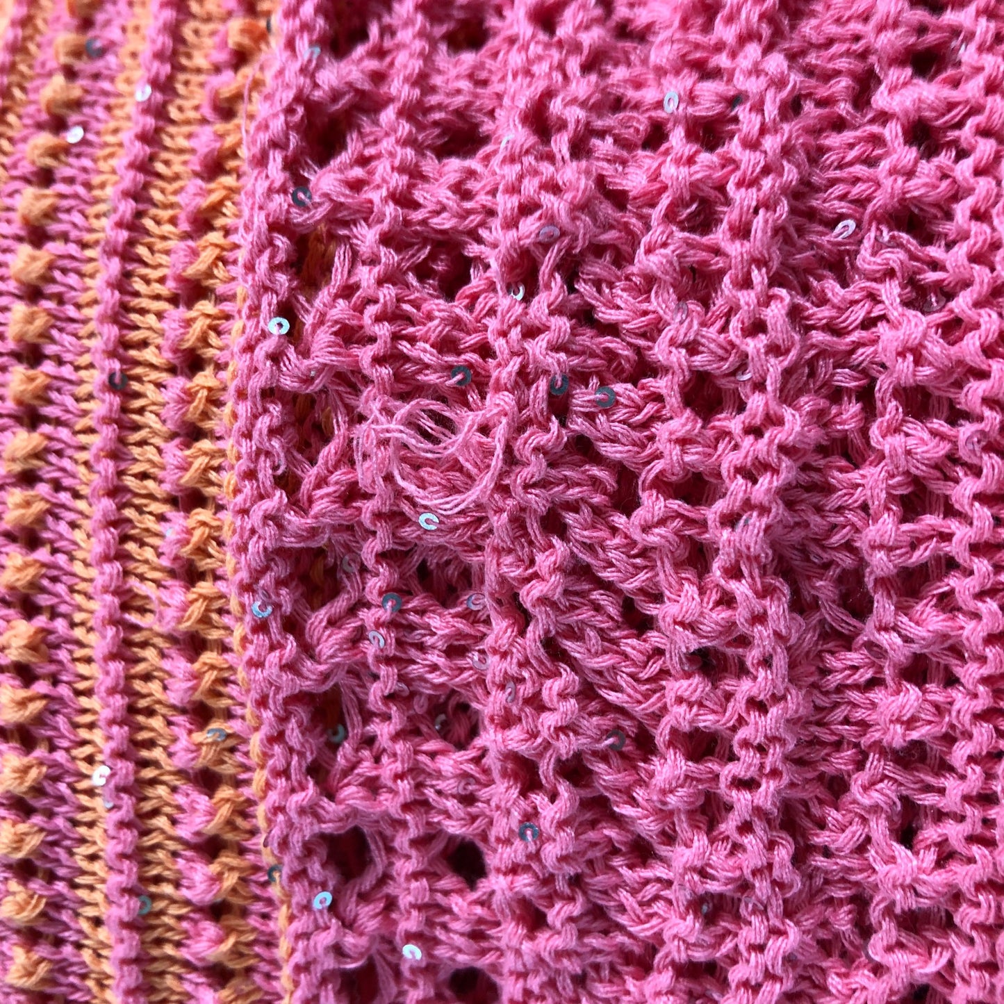 Love & Roses UK10 Women's Knitted Maxi Dress Sequin Embellished Orange Pink