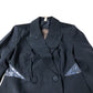 Black Double Breasted Jacket Women's Sequin Detail