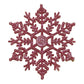 Pink Pendant Snowflake Christmas Tree Decorations 12 Pack