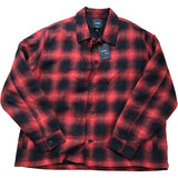 River Island Red Black Checked Overshirt XXL Men's Casual Flannel Jacket