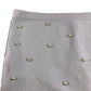 A-Line Skirt UK Size XL Women's Grey Silver Studded