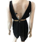 River Island Black S Resort Playsuit Women's Plunge Neck Casual Style Beautiful