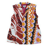 River Island Women's Size L Colourful Printed Waistcoat Top