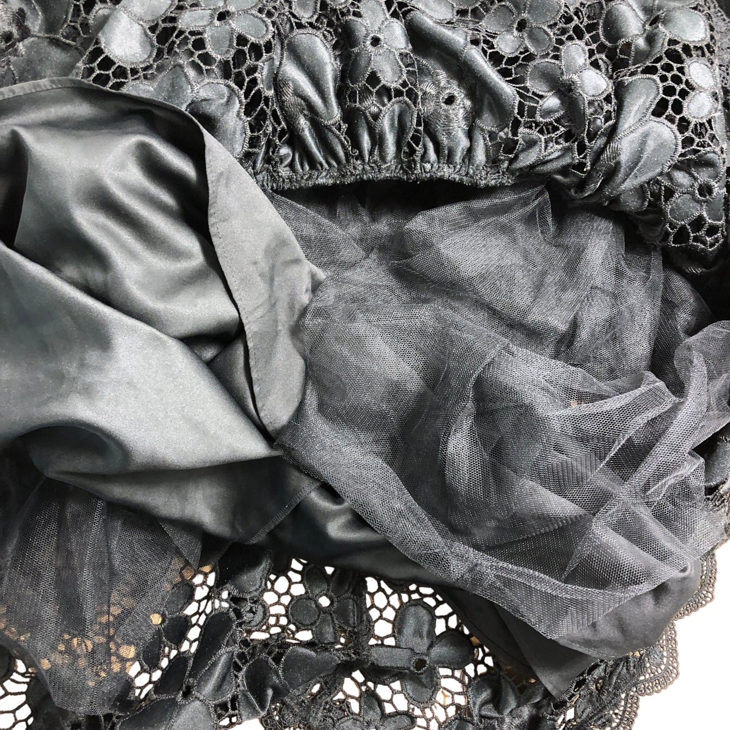 Angel & Rocket Girls Black Lace Flower Dress 10 Years Long Sleeve Elegant Outfit