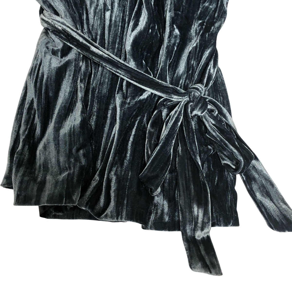 Wrap Coat Size 18 Women's Velour Dark Teal Long Sleeve Tie Belt