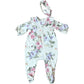 Baby Floral Print Playsuit 0-3 Months Girls Ruffle Sleeves Cotton