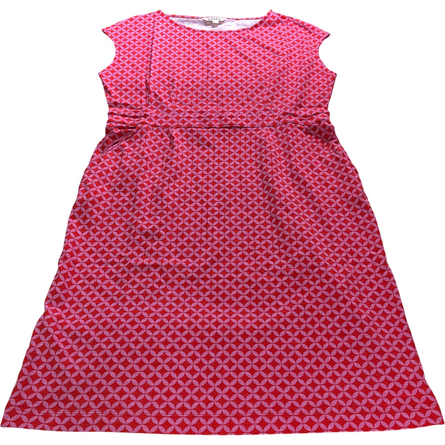 Pink Geometric Jersey Dress - Size 20