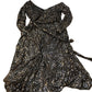 Evening Dress UK20 Women's Long Sequin Black Gold Glittery Party