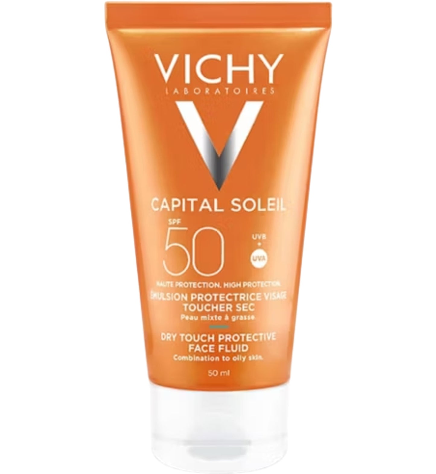 VICHY Capital Soleil SPF50 Dry Touch Protective Face Fluid 50ml UVA UVB