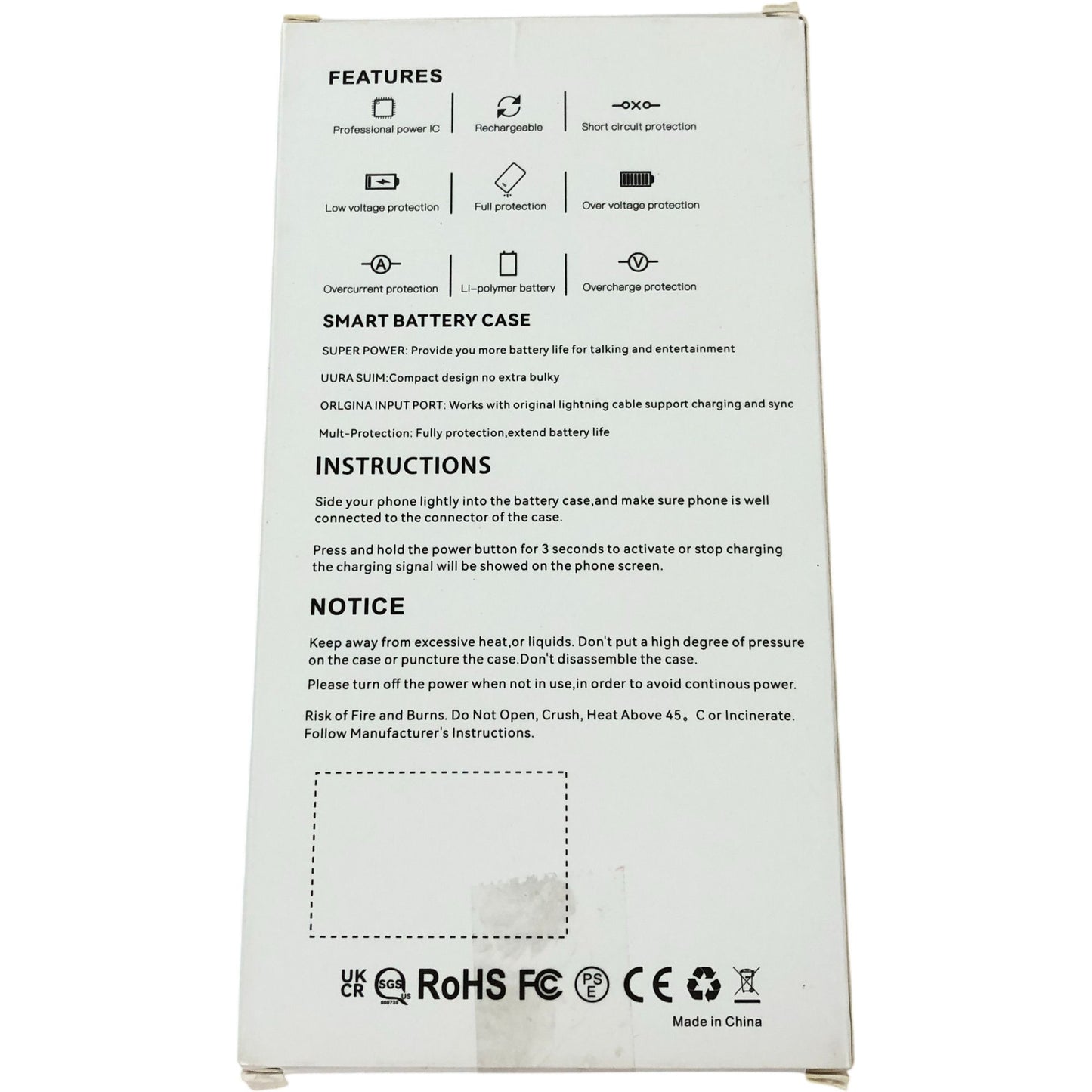 Smart Battery Case for iPhone 16 Plus HY-16 Rechargeable Protective Cover