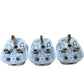 Status 3 Pack 13A White Fused 3 Pin Plug Adapter Electrical Accessories