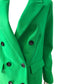Women's Green Double Breasted Blazer Jacket Size 18 Tailored Style