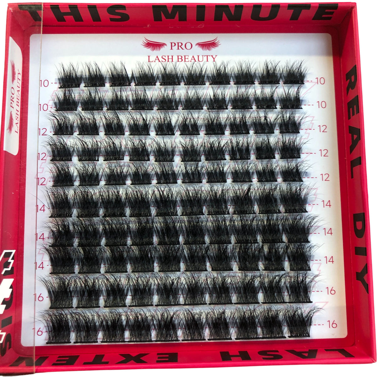 Pro Lash Beauty Cluster Lashes 100 Mix 10 to 16mm DIY Faux Eyelash Extensions