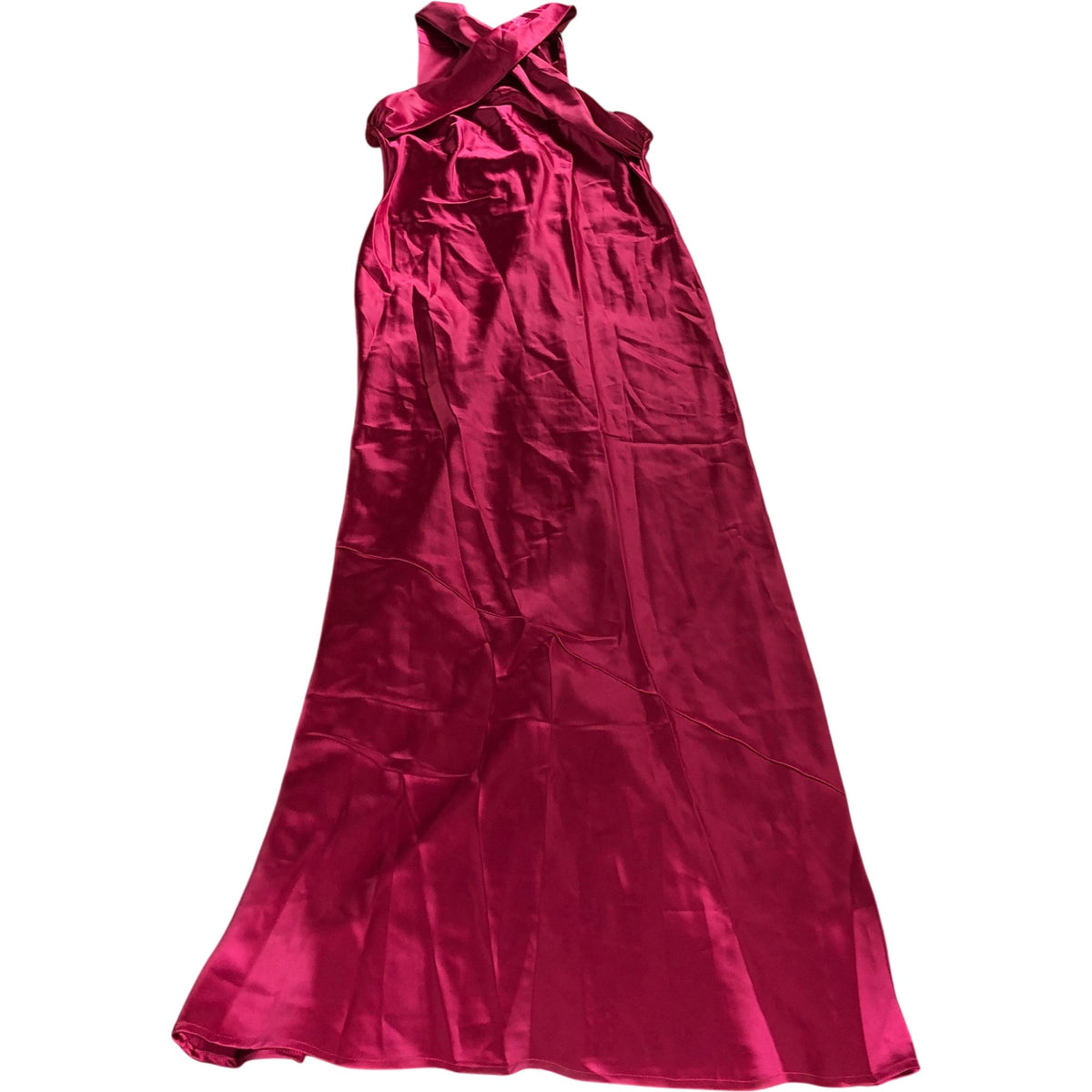 Rewritten Roma Hot Pink Maxi Dress Size 12 Women's Sleeveless Elegant Style