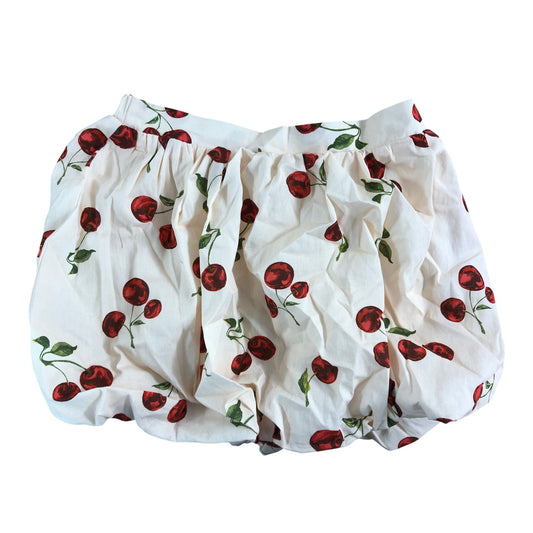 River Island Cherry Print Girls Skirt 9-10 Cute Fruit Design Cotton