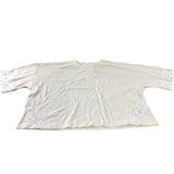 River Island Women's Relaxed Fit Top UK18 Lace Trim Detail Ivory Cream Color