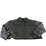 River Island UK18 Women's Khaki Pu Jacket with Pockets